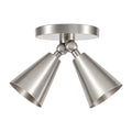 Mid-Century Italian Style Brass Wall Sconce – Dual Spotlight Design in brushed chrome