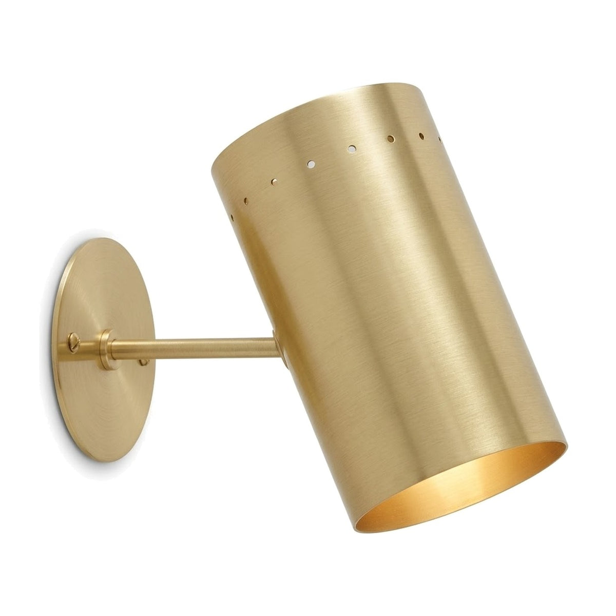 Mid-Century Modern Brass Wall Sconce in brushed brass