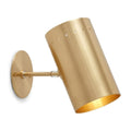 Mid-Century Modern Brass Wall Sconce in raw brass