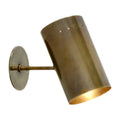 Mid-Century Modern Brass Wall Sconce in antique brass