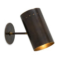 Mid-Century Modern Brass Wall Sconce in blackened brass