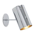 Mid-Century Modern Brass Wall Sconce in polished chrome