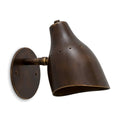 Mid-Century Modern Brass Wall Sconce – One-Light Fixture in blackened brass