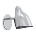 Mid-Century Modern Brass Wall Sconce – One-Light Fixture in polished chrome