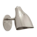 Mid-Century Modern Brass Wall Sconce – One-Light Fixture in brushed chrome