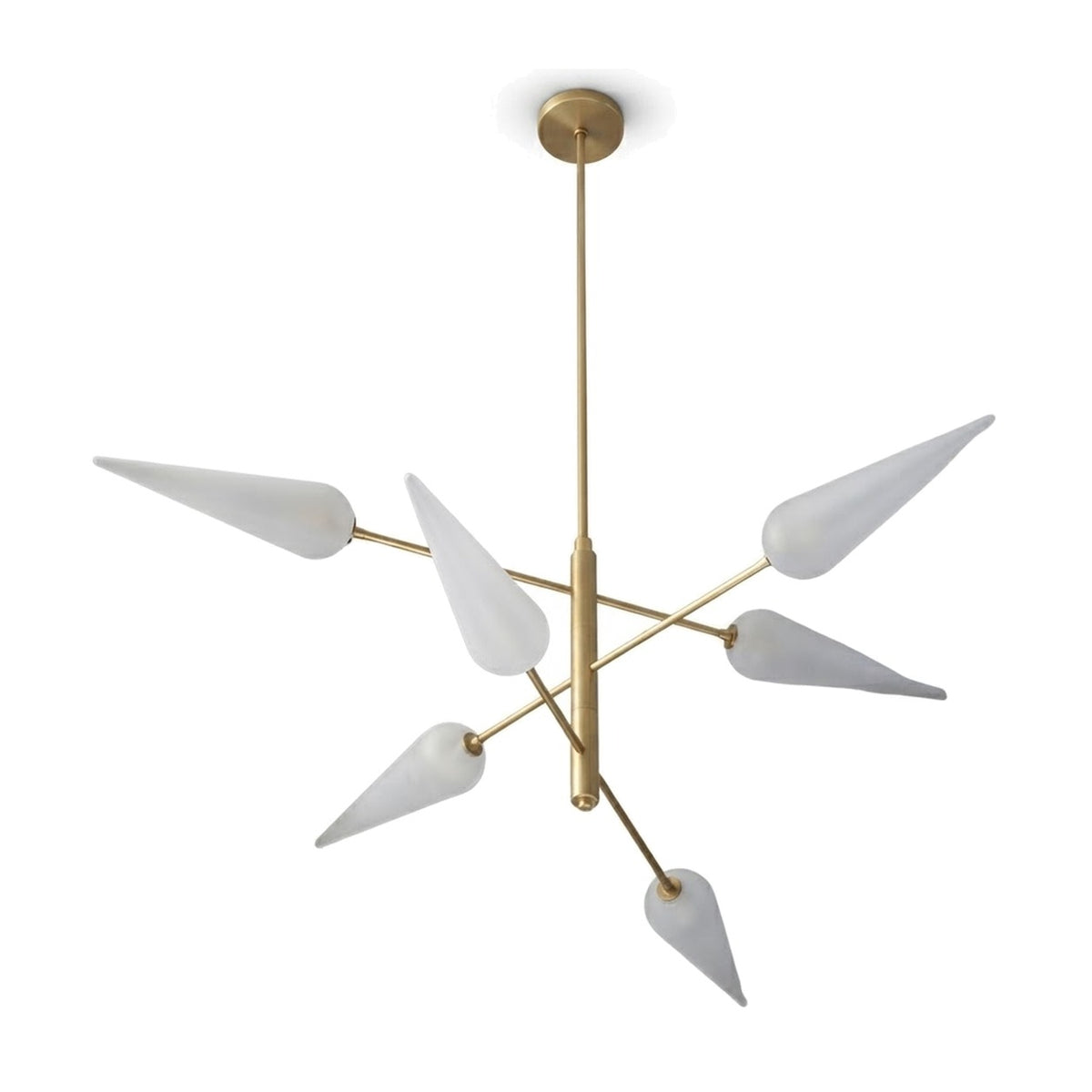 Mid-Century Modern Sputnik in brushed brass