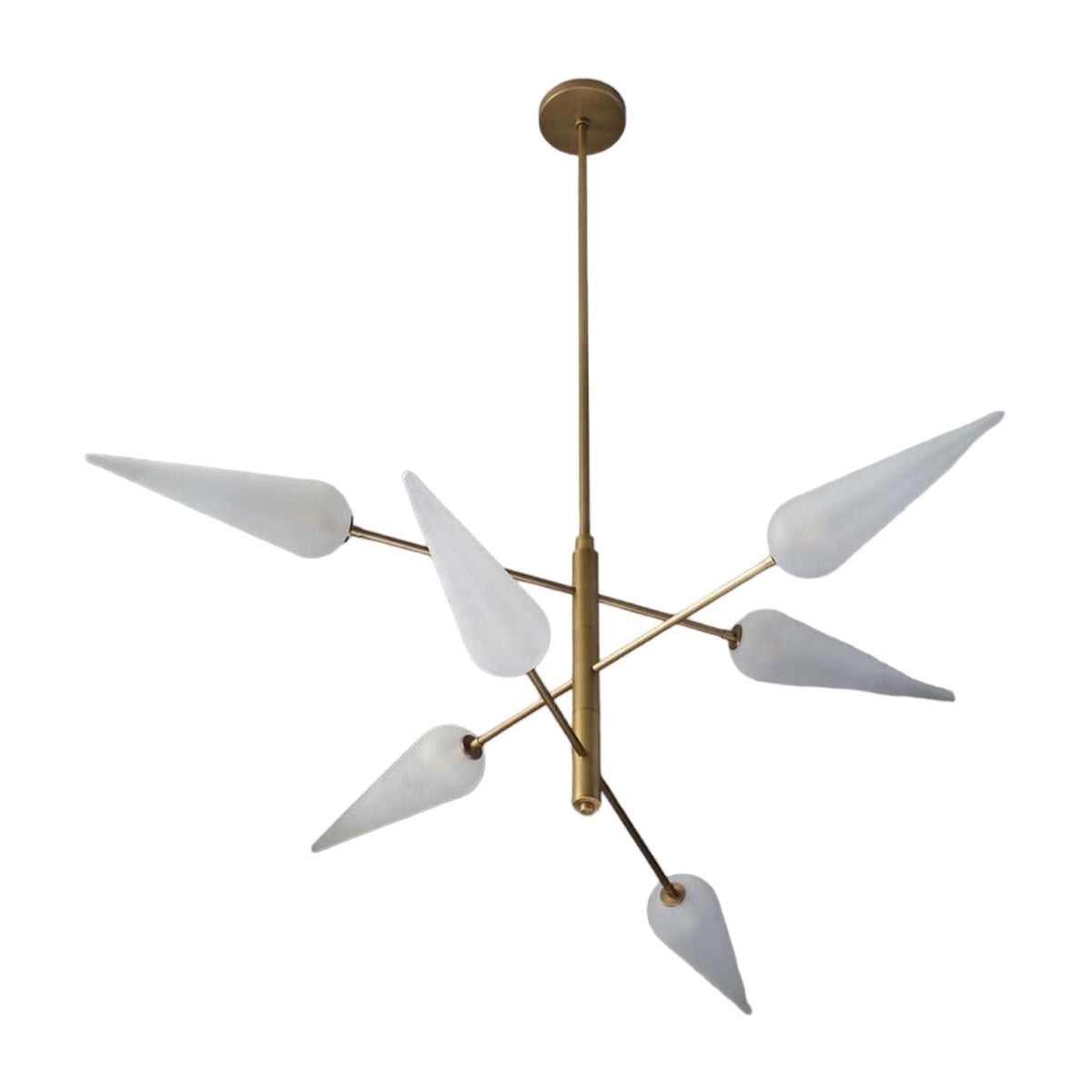 Mid-Century Modern Sputnik in raw brass