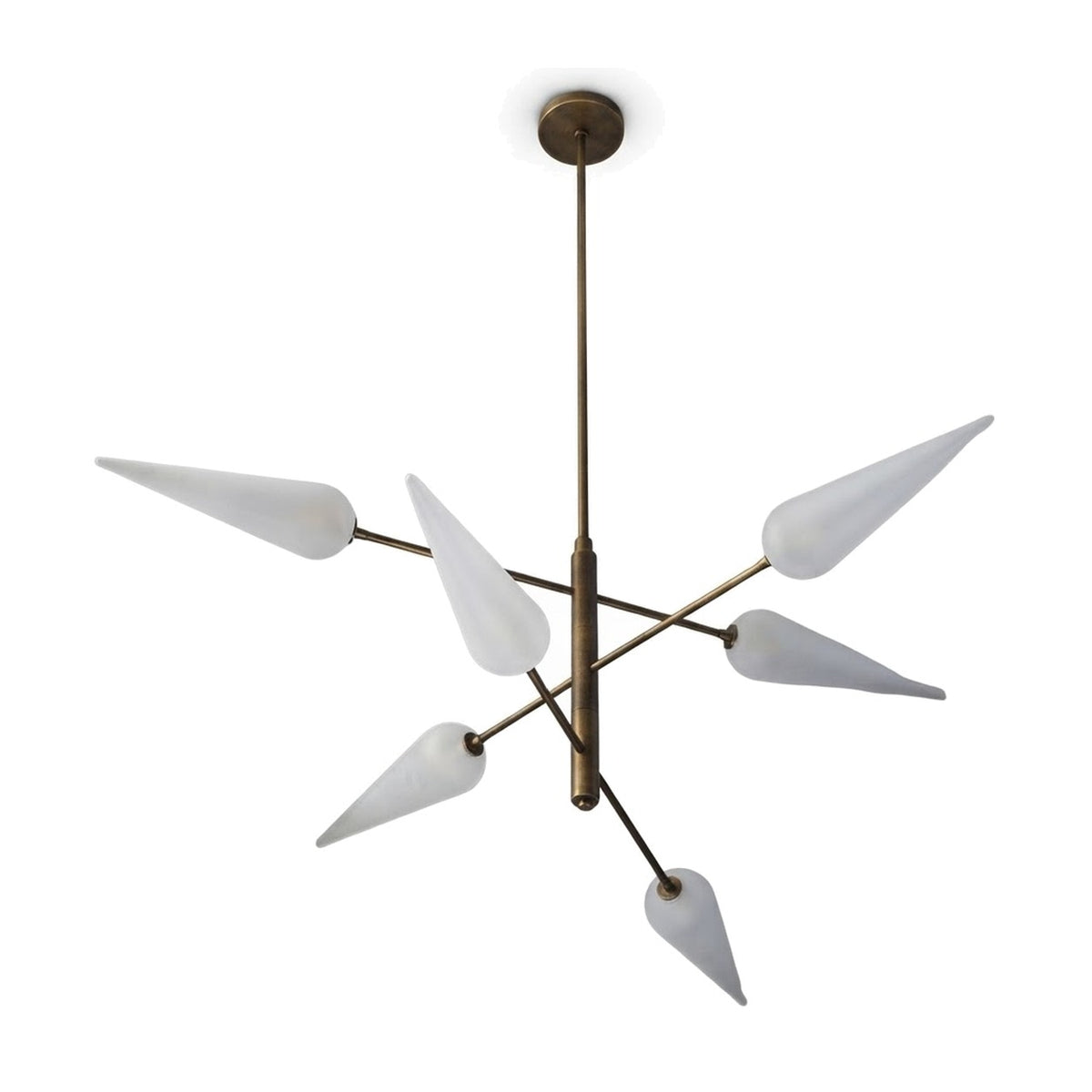 Mid-Century Modern Sputnik in antique brass