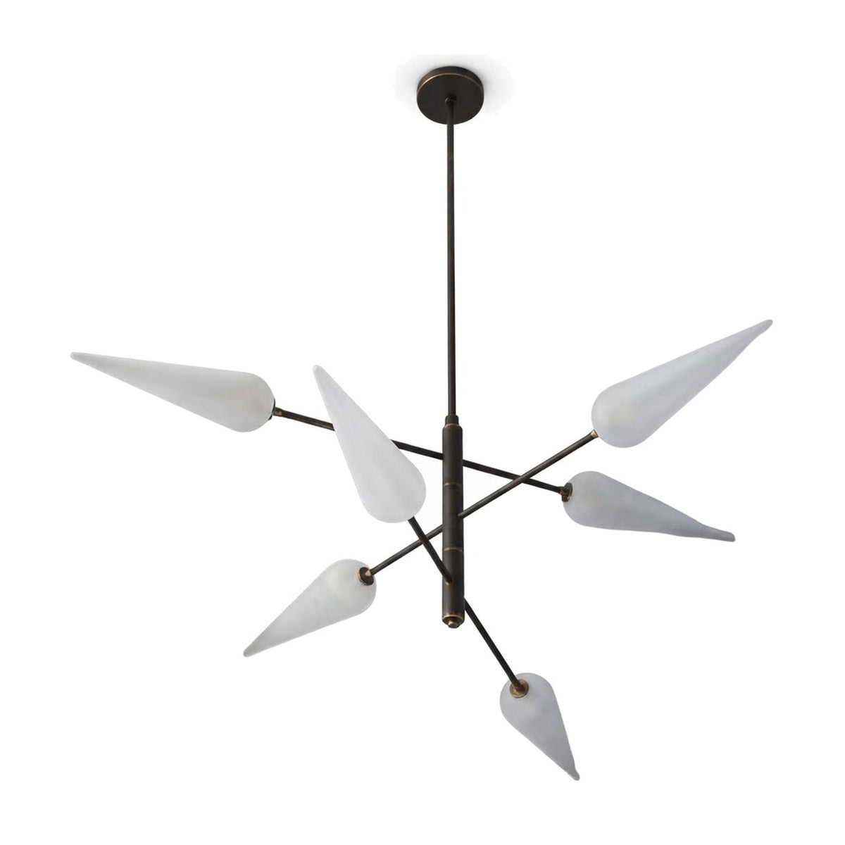 Mid-Century Modern Sputnik in blackened brass