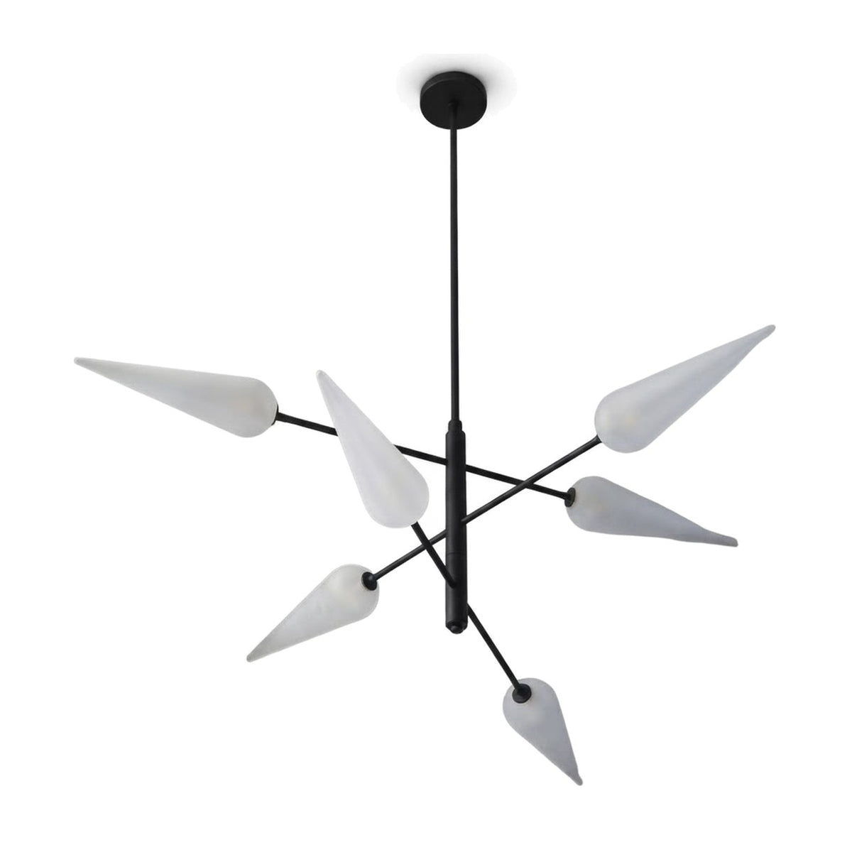 Mid-Century Modern Sputnik in matt black