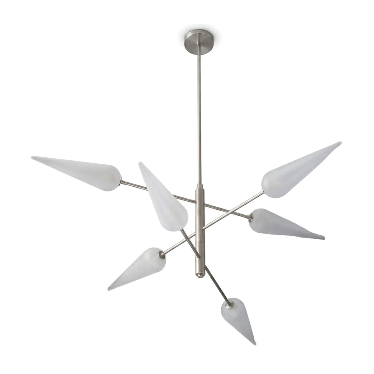 Mid-Century Modern Sputnik in brushed chrome