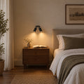 Mid-Century Wall Sconce – 1950s Italian Style Brass Light Fixture in a room
