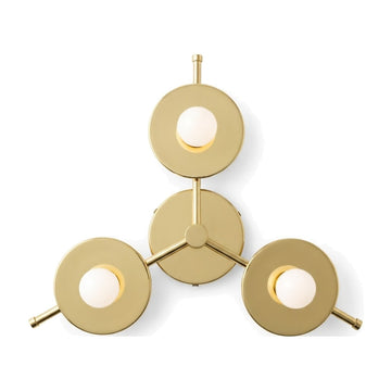 Minimalist Geometric Ceiling Light in polished brass