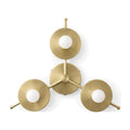 Minimalist Geometric Ceiling Light in brushed brass