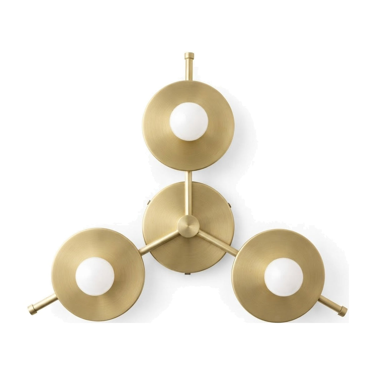 Minimalist Geometric Ceiling Light in brushed brass