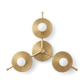 Minimalist Geometric Ceiling Light in raw brass
