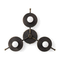 Minimalist Geometric Ceiling Light in blackened brass
