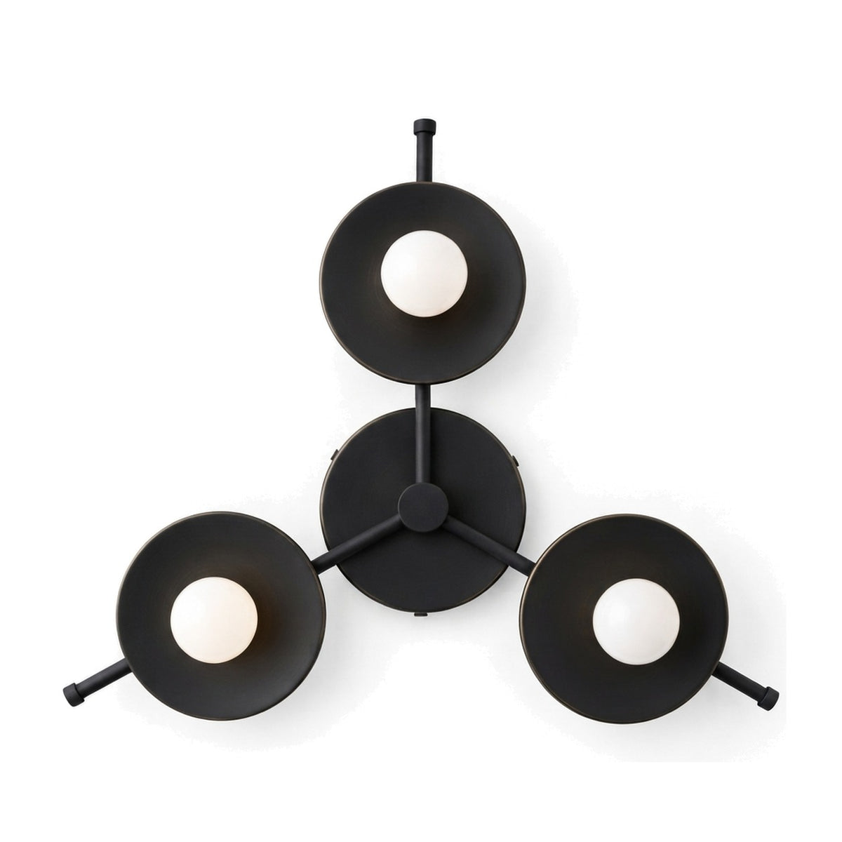 Minimalist Geometric Ceiling Light in antique black