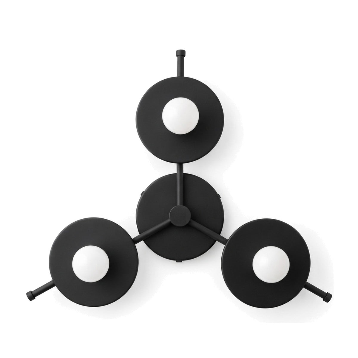 Minimalist Geometric Ceiling Light in matt black