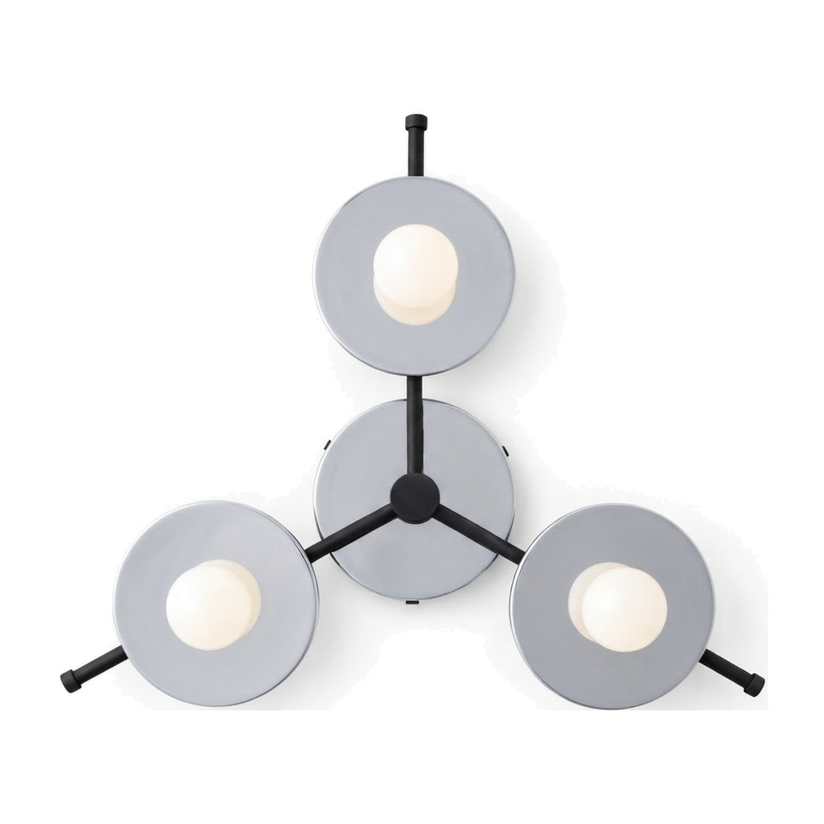 Minimalist Geometric Ceiling Light in polished chrome