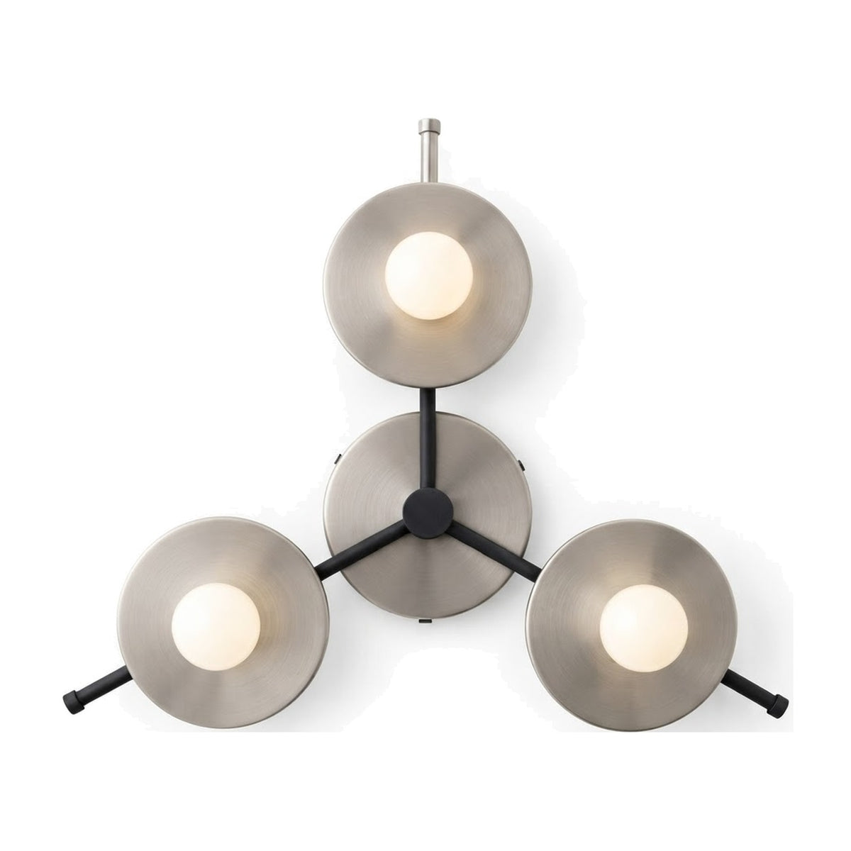 Minimalist Geometric Ceiling Light in brushed chrome
