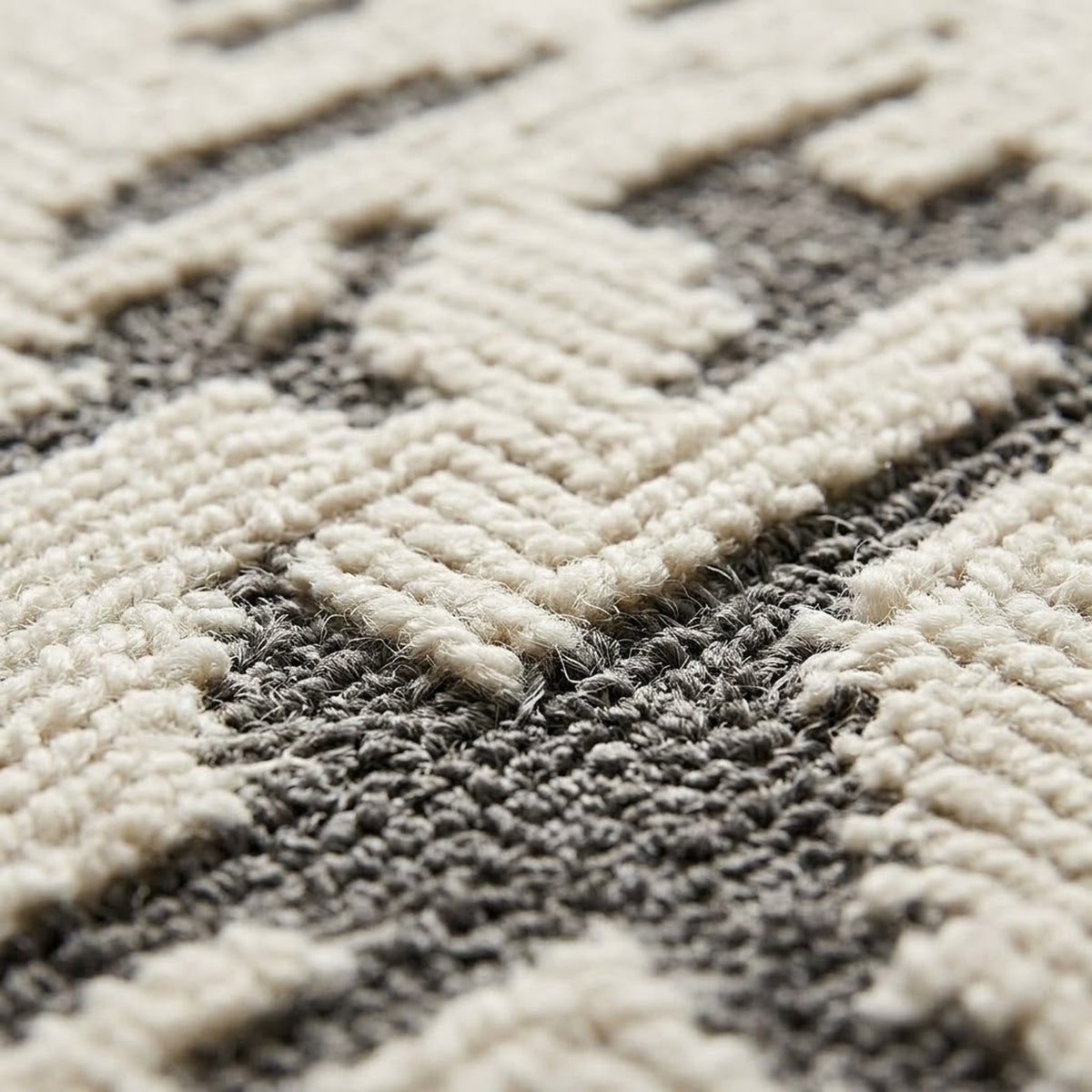 Minimalist Pattern Rug, close up of the texture