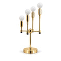 Modern 4-Light Table Lamp with Rotary Switch – Mid Century Style in polished brass