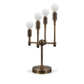 Modern 4-Light Table Lamp with Rotary Switch – Mid Century Style in blackened brass