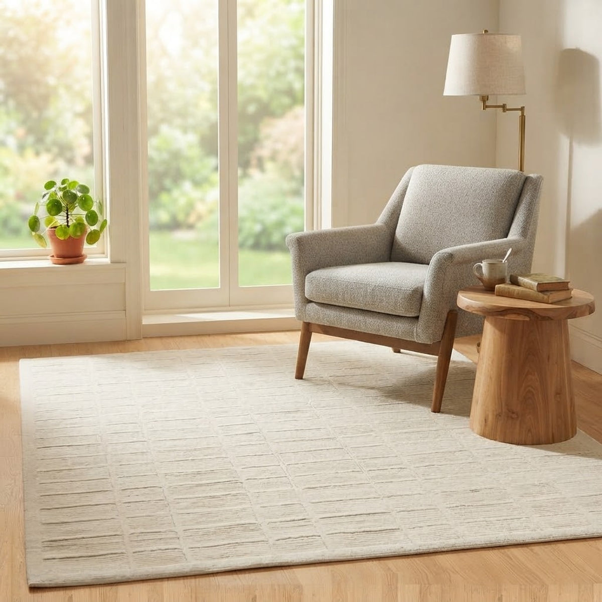 Modern Boho Chic Rug in a reading nook