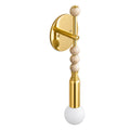Modern One-Light Wall Sconce in polished brass