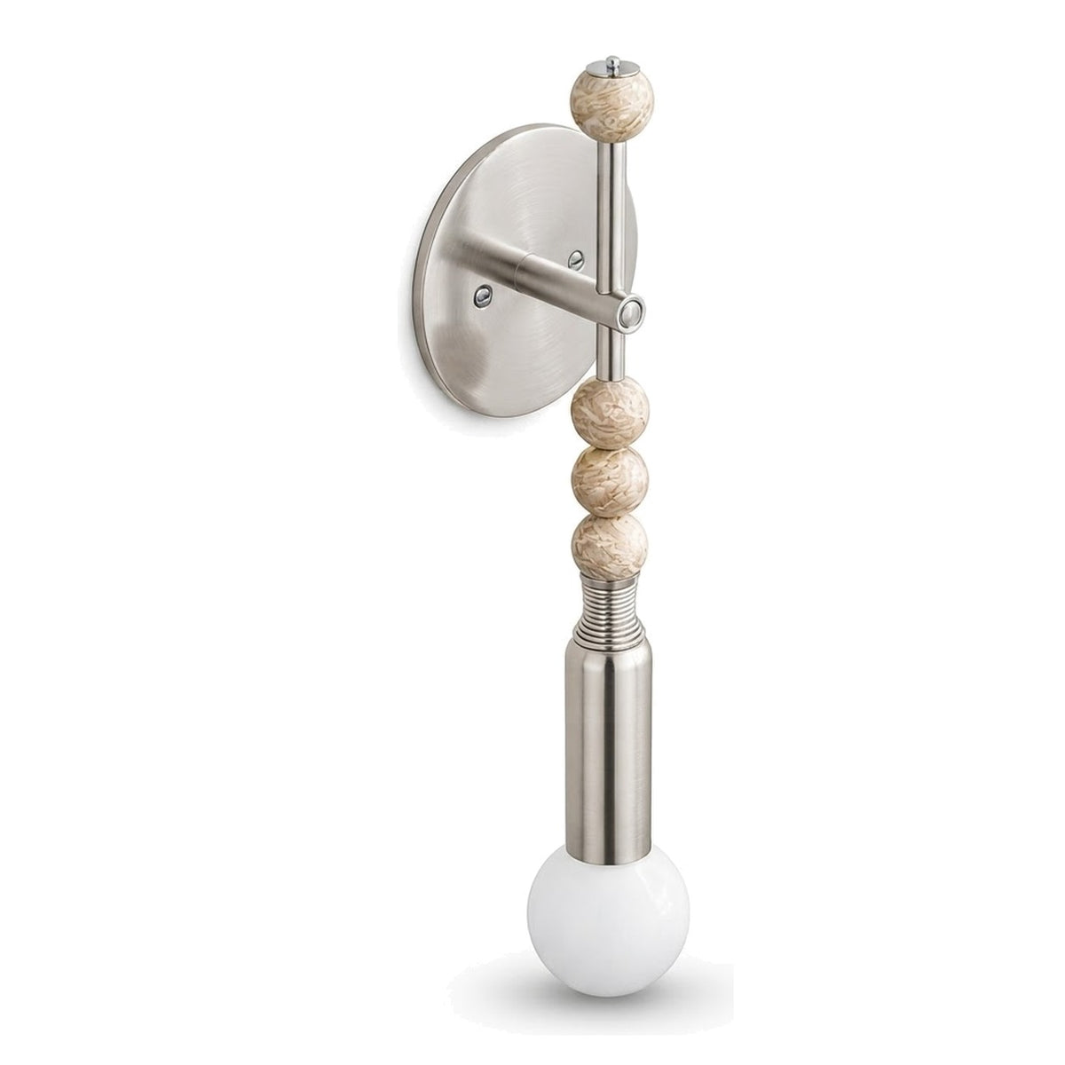 Modern One-Light Wall Sconce in brushed chrome