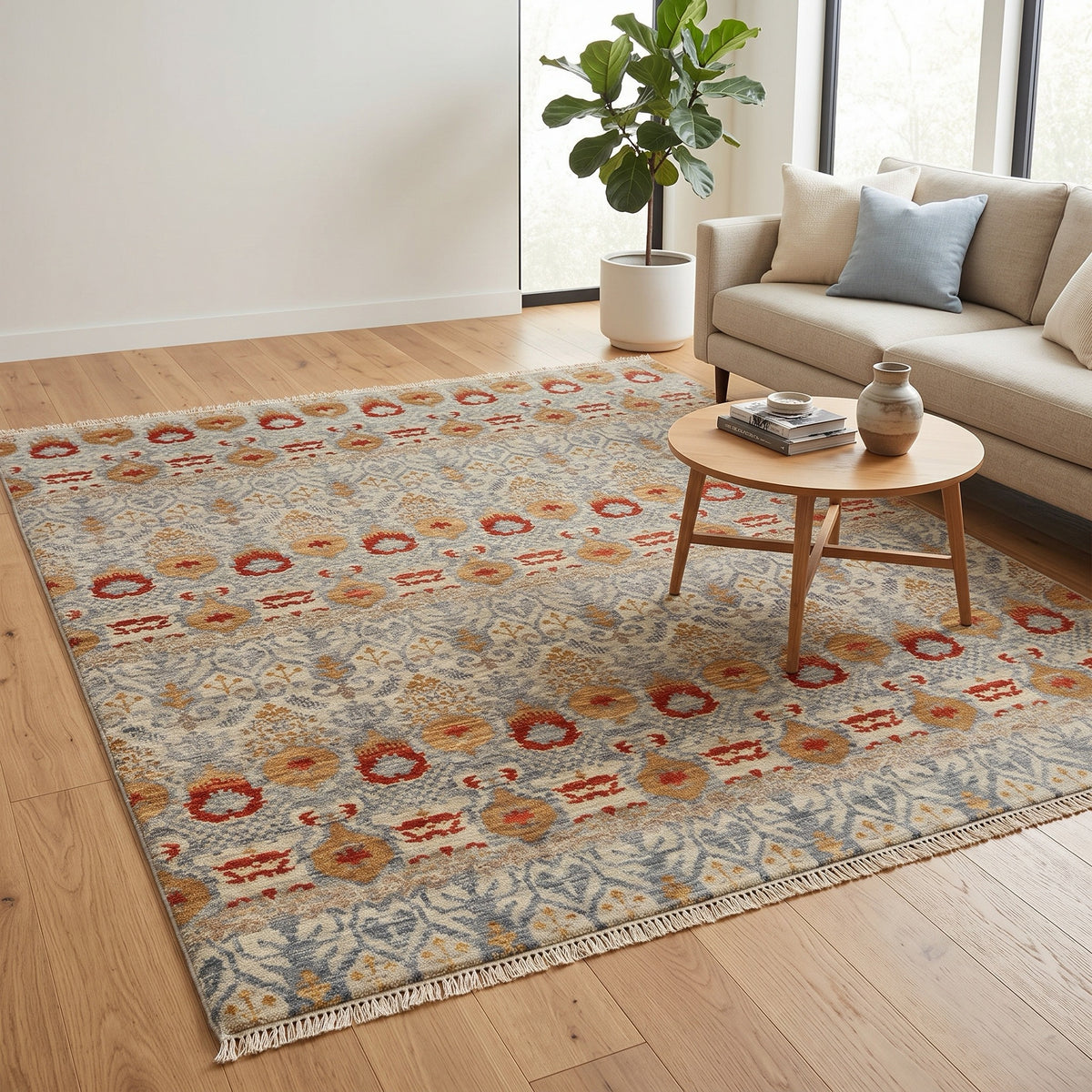 Modern Tribal Repeat Old Design in a living room