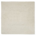 Monochrome Striped Rug, full view on a white background