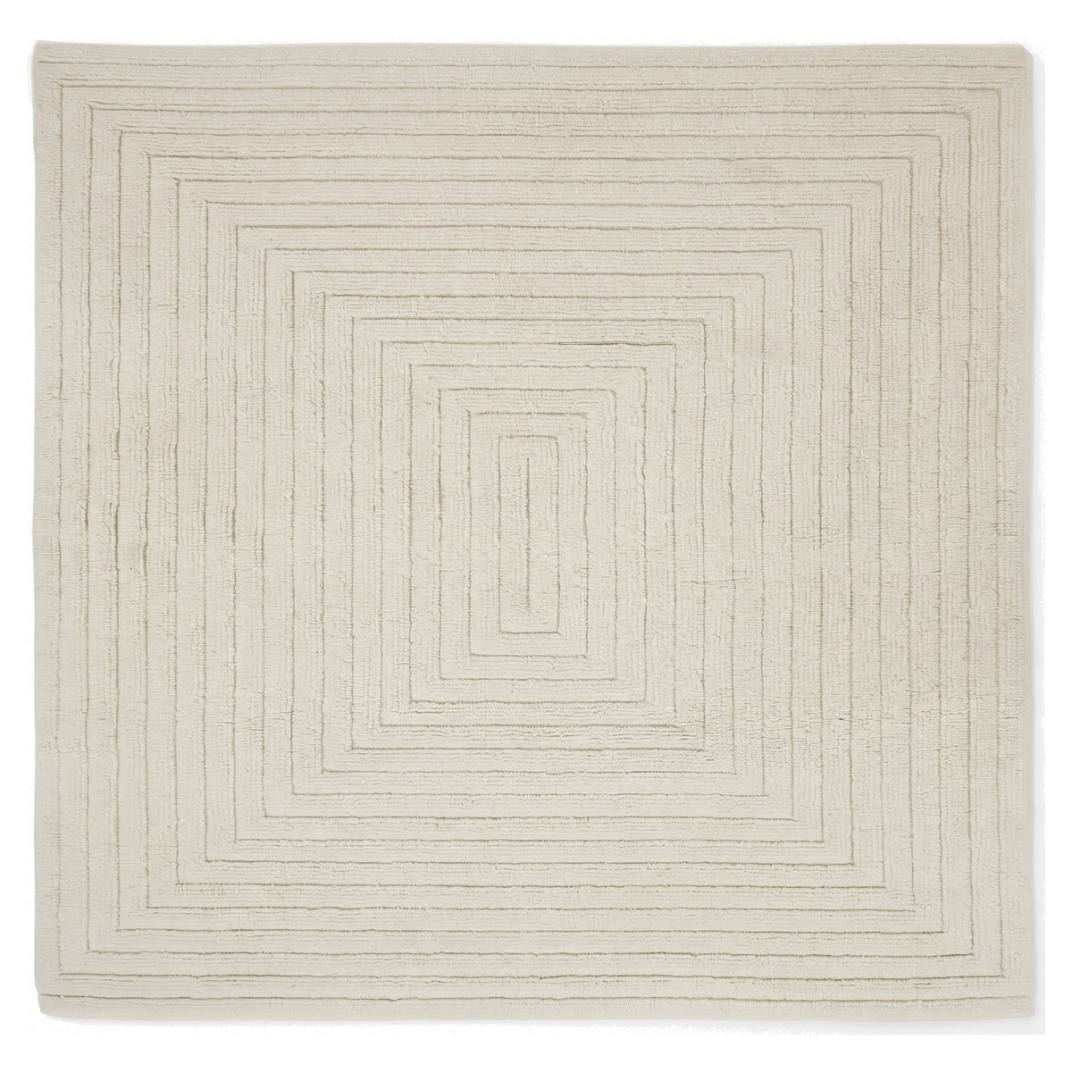 Monochrome Striped Rug, full view on a white background