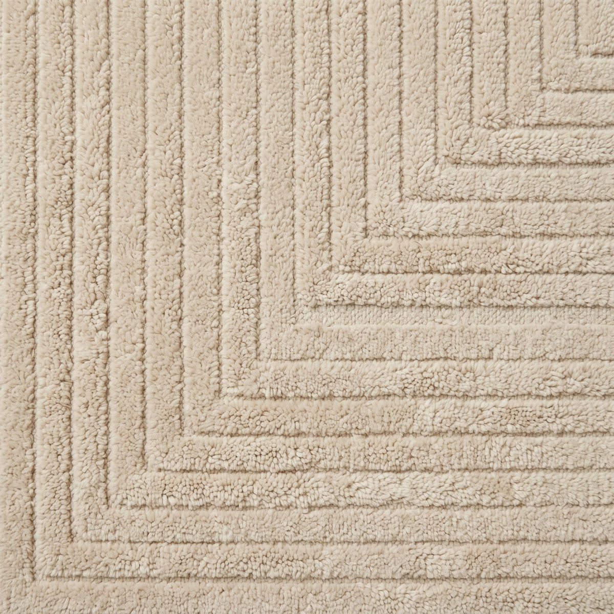 Monochrome Striped Rug, close up of the texture