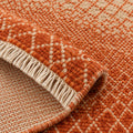 Montauk Gabbeh Area Oversize Hallway Rug, folded corner showing the back