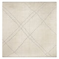 Moroccan Ribbed Grey Ivory Rug, full view on a white background
