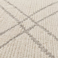 Moroccan Ribbed Grey Ivory Rug, close up of the texture