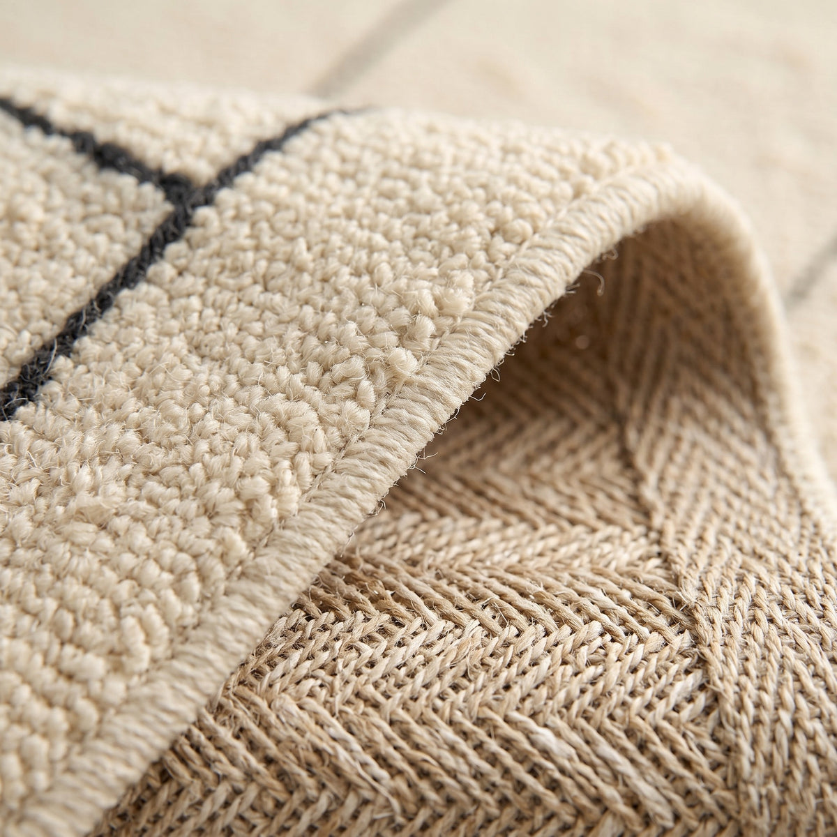 Nourison Plush, folded corner showing the back