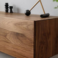 Dark Wood Louvered Door TV Console, view 8