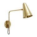 One-Light Brass Wall Sconce – Mid-Century Modern in polished brass