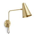 One-Light Brass Wall Sconce – Mid-Century Modern in brushed brass
