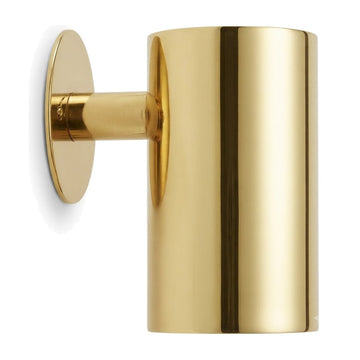 One-Light Mid-Century Modern Stilnovo Style Brass Wall Sconce in polished brass