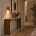 One-Light Mid-Century Modern Stilnovo Style Brass Wall Sconce in a room