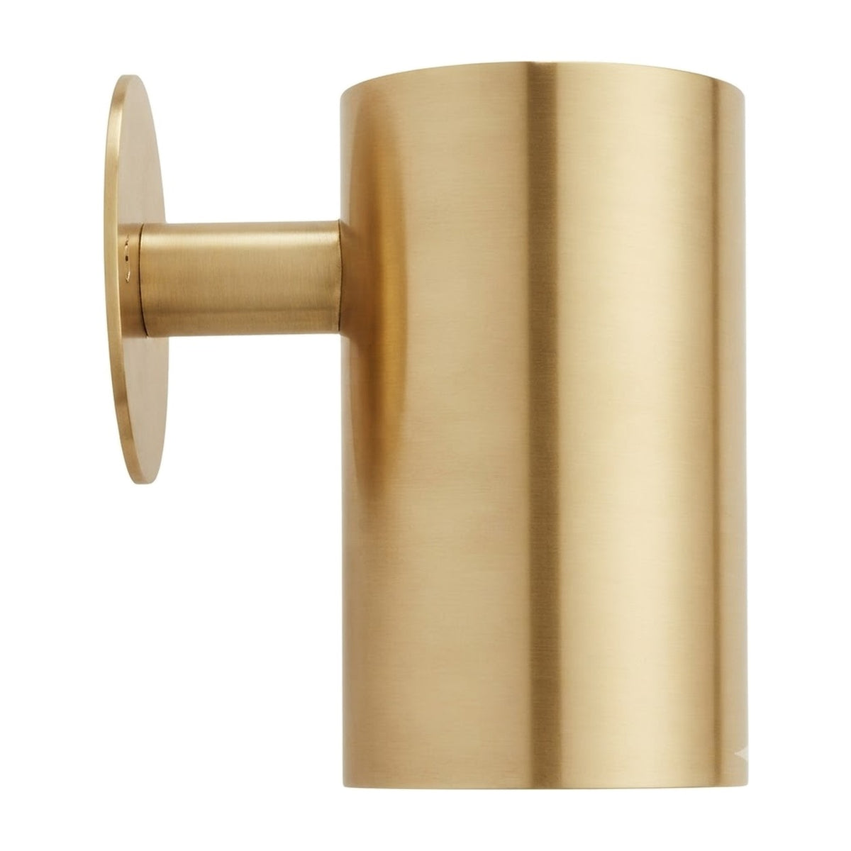One-Light Mid-Century Modern Stilnovo Style Brass Wall Sconce in raw brass