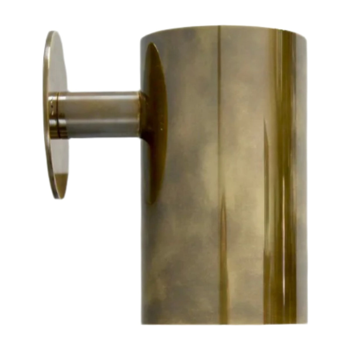 One-Light Mid-Century Modern Stilnovo Style Brass Wall Sconce in antique brass