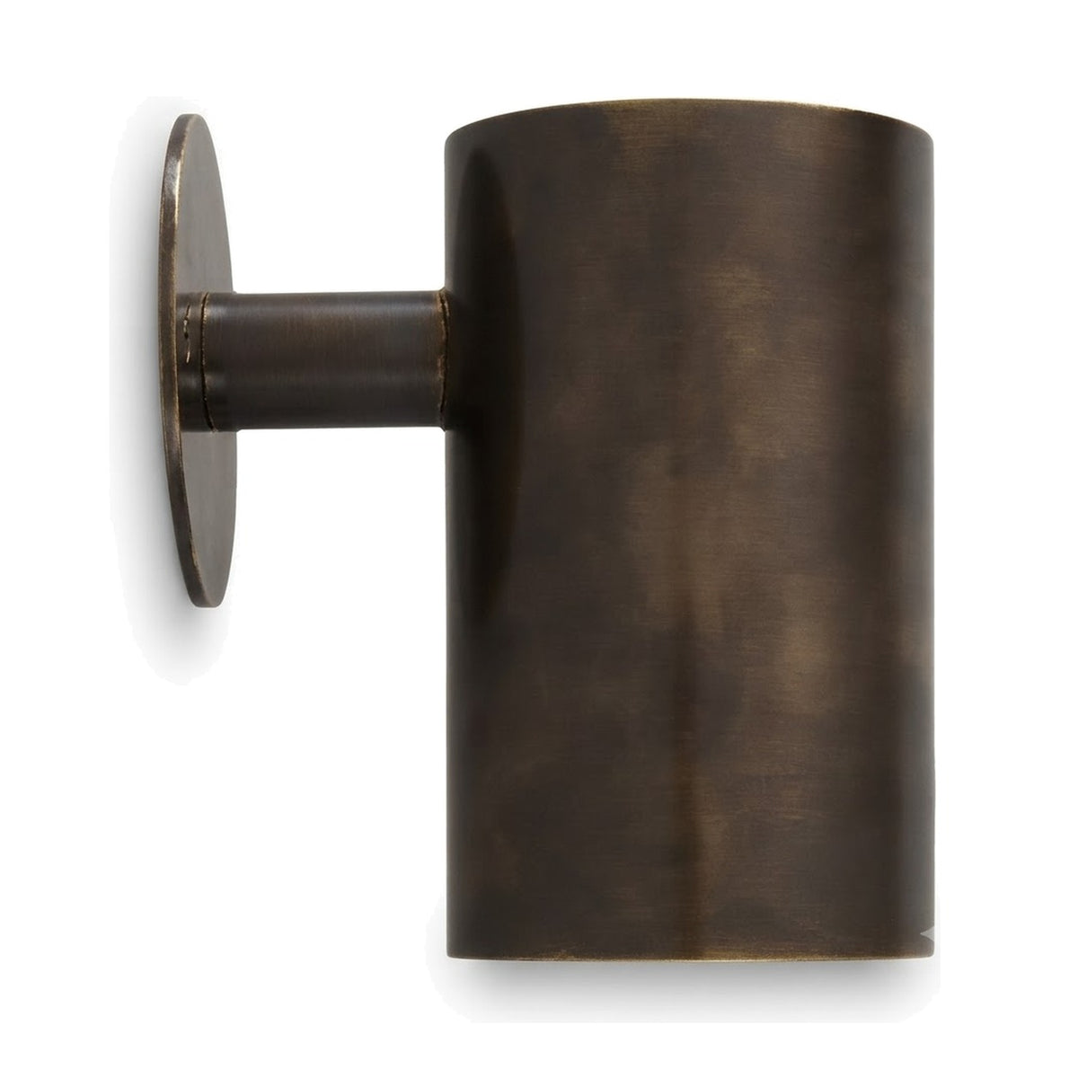 One-Light Mid-Century Modern Stilnovo Style Brass Wall Sconce in blackened brass
