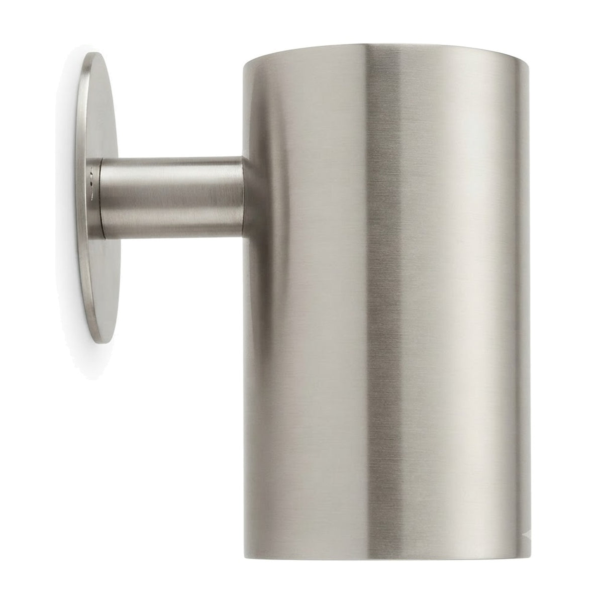 One-Light Mid-Century Modern Stilnovo Style Brass Wall Sconce in brushed chrome