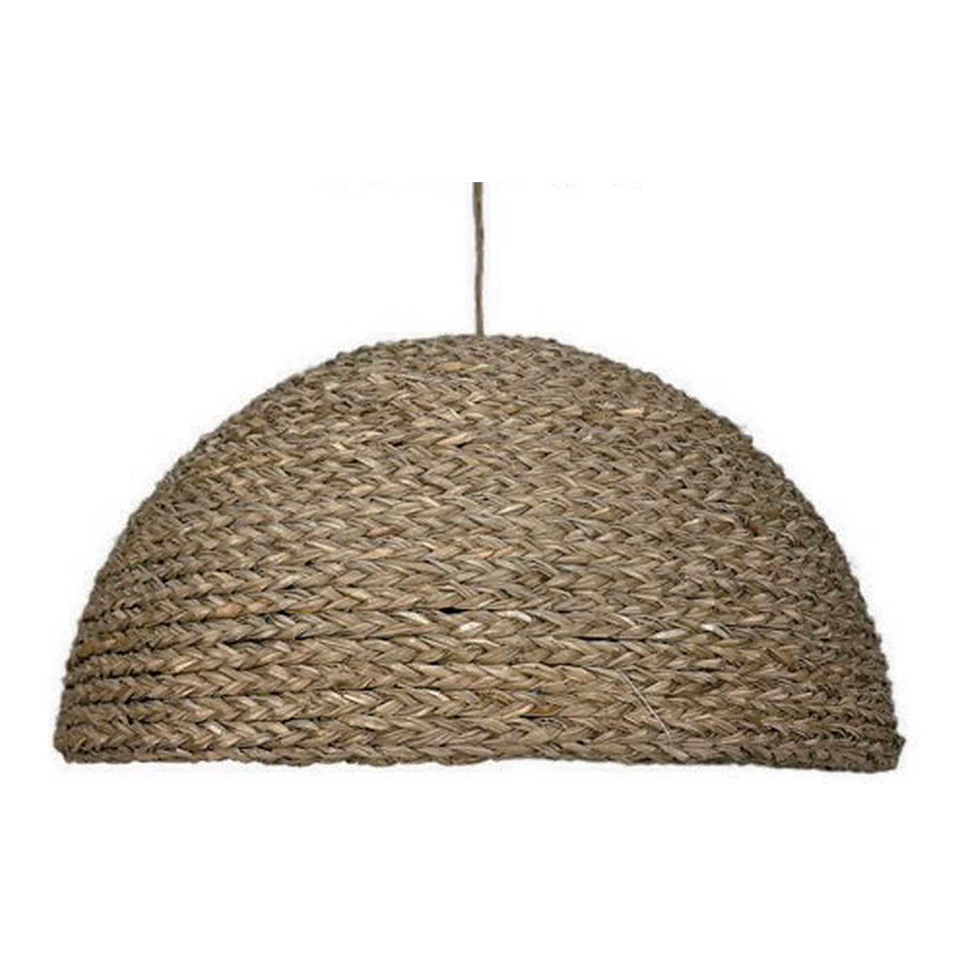 Plaited Straw Dome Pendant Shade, 17.7" x 8.9", shown on white
