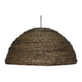 Dark Coiled Straw Dome Pendant Shade, 17.7